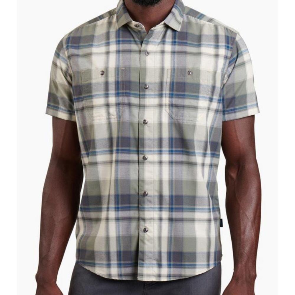 Kuhl Men's Plaid Casual Button Down Shirt - Green and Blue